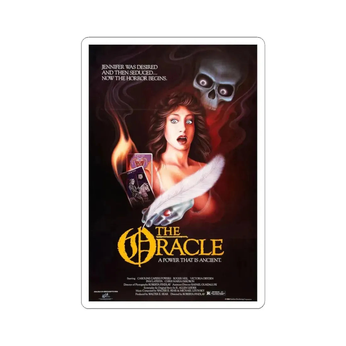 THE ORACLE 1985 Movie Poster - STICKER Vinyl Kiss-Cut Decal 3 Inch White - The Sticker Space
