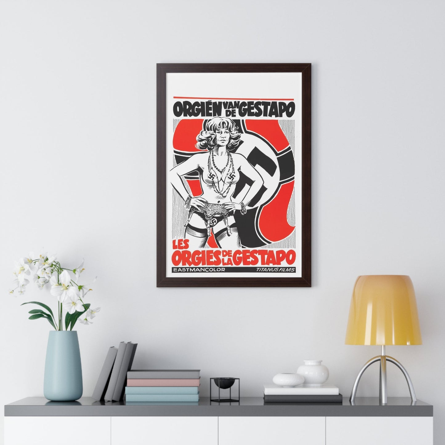 THE ORGIES OF THE GESTAPO (BELGIAN) 1977 - Framed Movie Poster-The Sticker Space