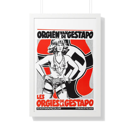 THE ORGIES OF THE GESTAPO (BELGIAN) 1977 - Framed Movie Poster-20" x 30"-The Sticker Space