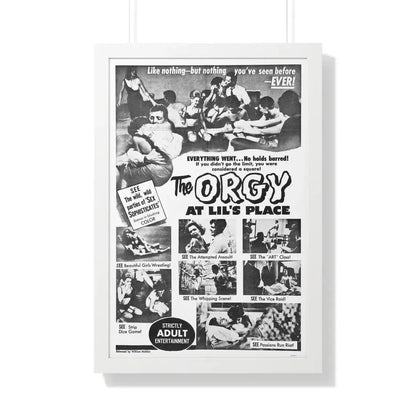 THE ORGY AT LIL'S PLACE 1963 - Framed Movie Poster 20" x 30" White - The Sticker Space
