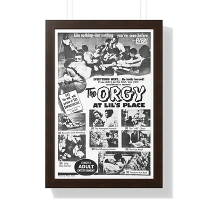 THE ORGY AT LIL'S PLACE 1963 - Framed Movie Poster-16″ x 24″-The Sticker Space