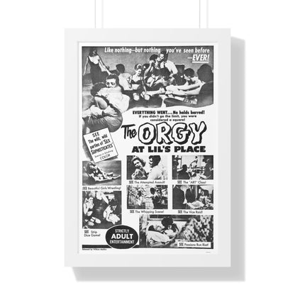 THE ORGY AT LIL'S PLACE 1963 - Framed Movie Poster-16″ x 24″-The Sticker Space