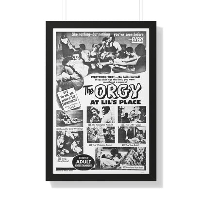 THE ORGY AT LIL'S PLACE 1963 - Framed Movie Poster-20" x 30"-The Sticker Space