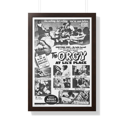 THE ORGY AT LIL'S PLACE 1963 - Framed Movie Poster-20" x 30"-The Sticker Space