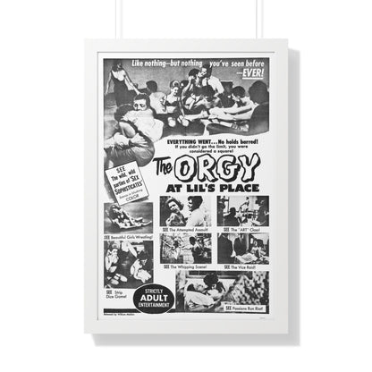 THE ORGY AT LIL'S PLACE 1963 - Framed Movie Poster-20" x 30"-The Sticker Space