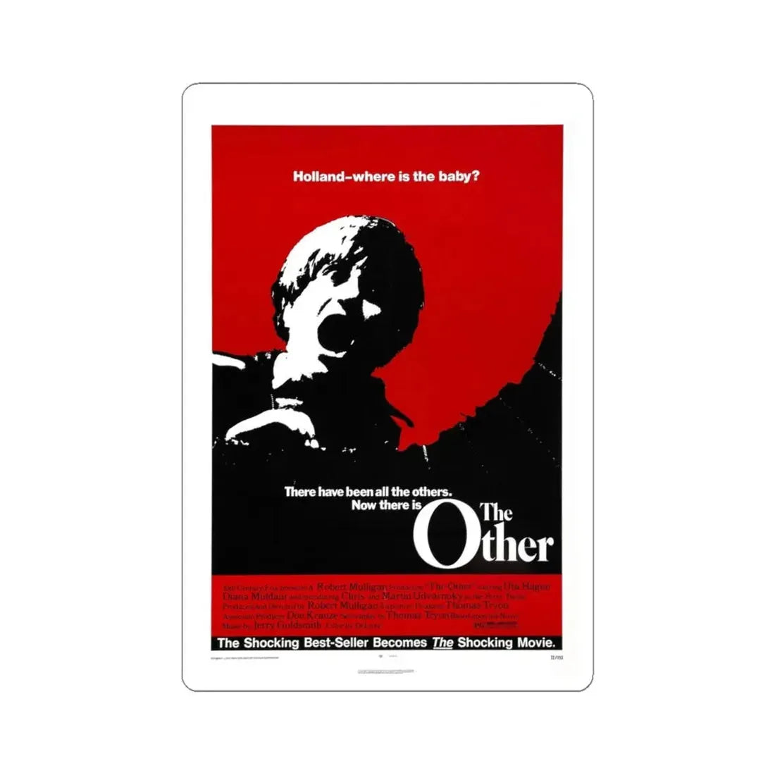 THE OTHER (2) 1972 Movie Poster - STICKER Vinyl Kiss-Cut Decal 6 Inch White - The Sticker Space