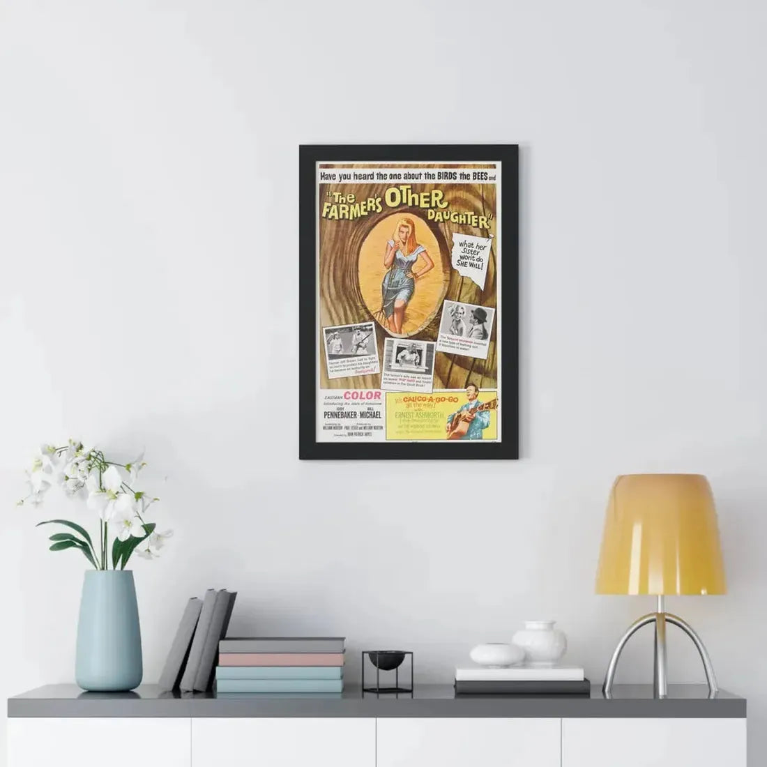 THE OTHER FARMER'S DAUGHTER 1965 - Framed Movie Poster - The Sticker Space