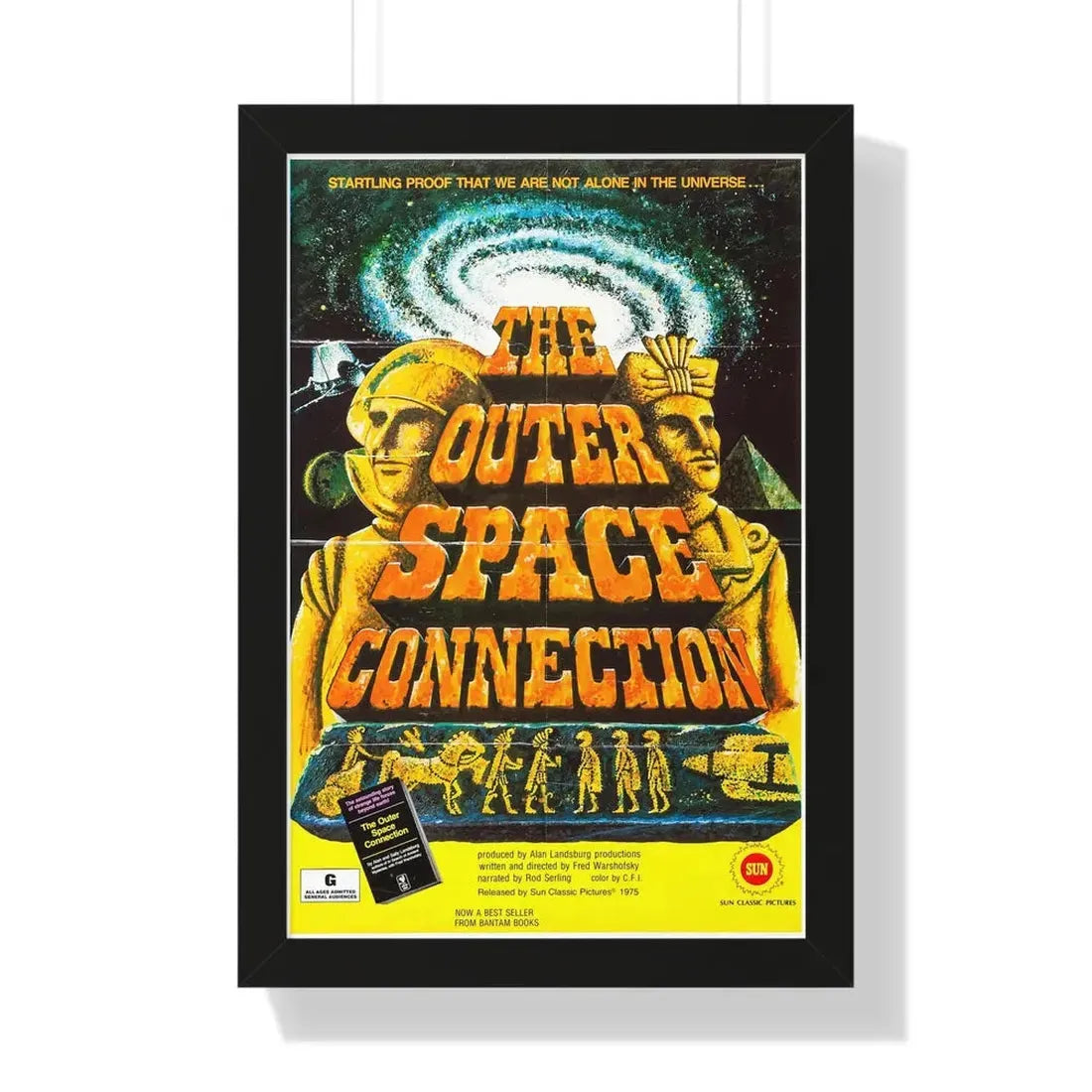 THE OUTER SPACE CONNECTION 1975 - Framed Movie Poster 16″ x 24″ Black - The Sticker Space