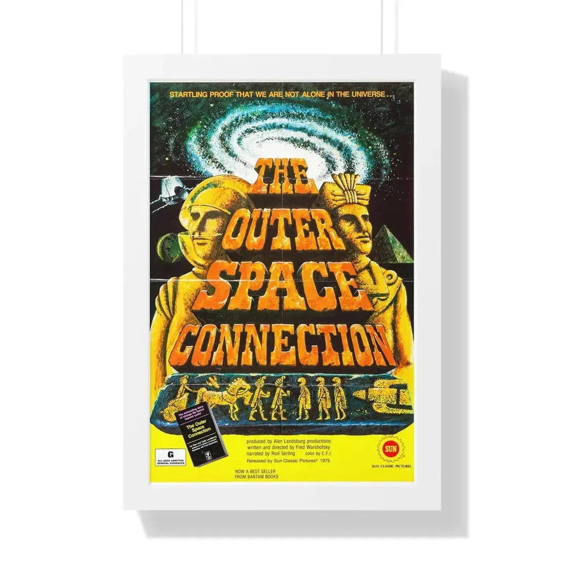 THE OUTER SPACE CONNECTION 1975 - Framed Movie Poster 16″ x 24″ White - The Sticker Space