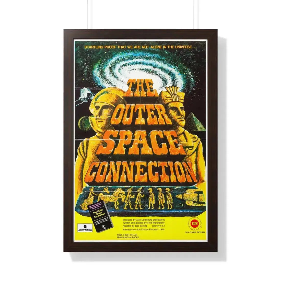 THE OUTER SPACE CONNECTION 1975 - Framed Movie Poster 20" x 30" Walnut - The Sticker Space