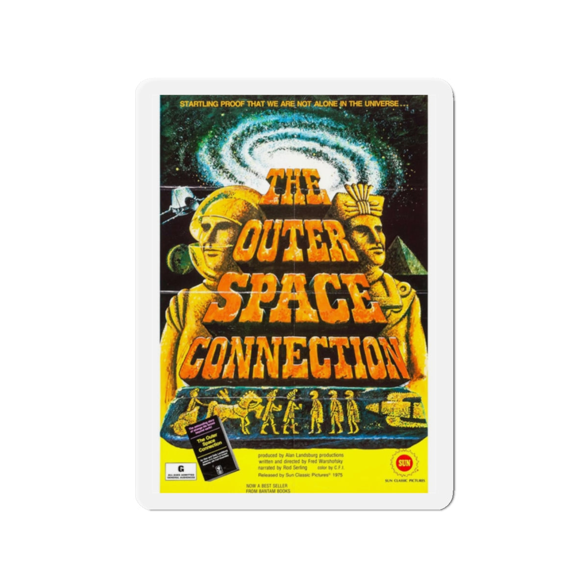 THE OUTER SPACE CONNECTION 1975 Movie Poster - Refrigerator Magnet-2" x 2"-The Sticker Space