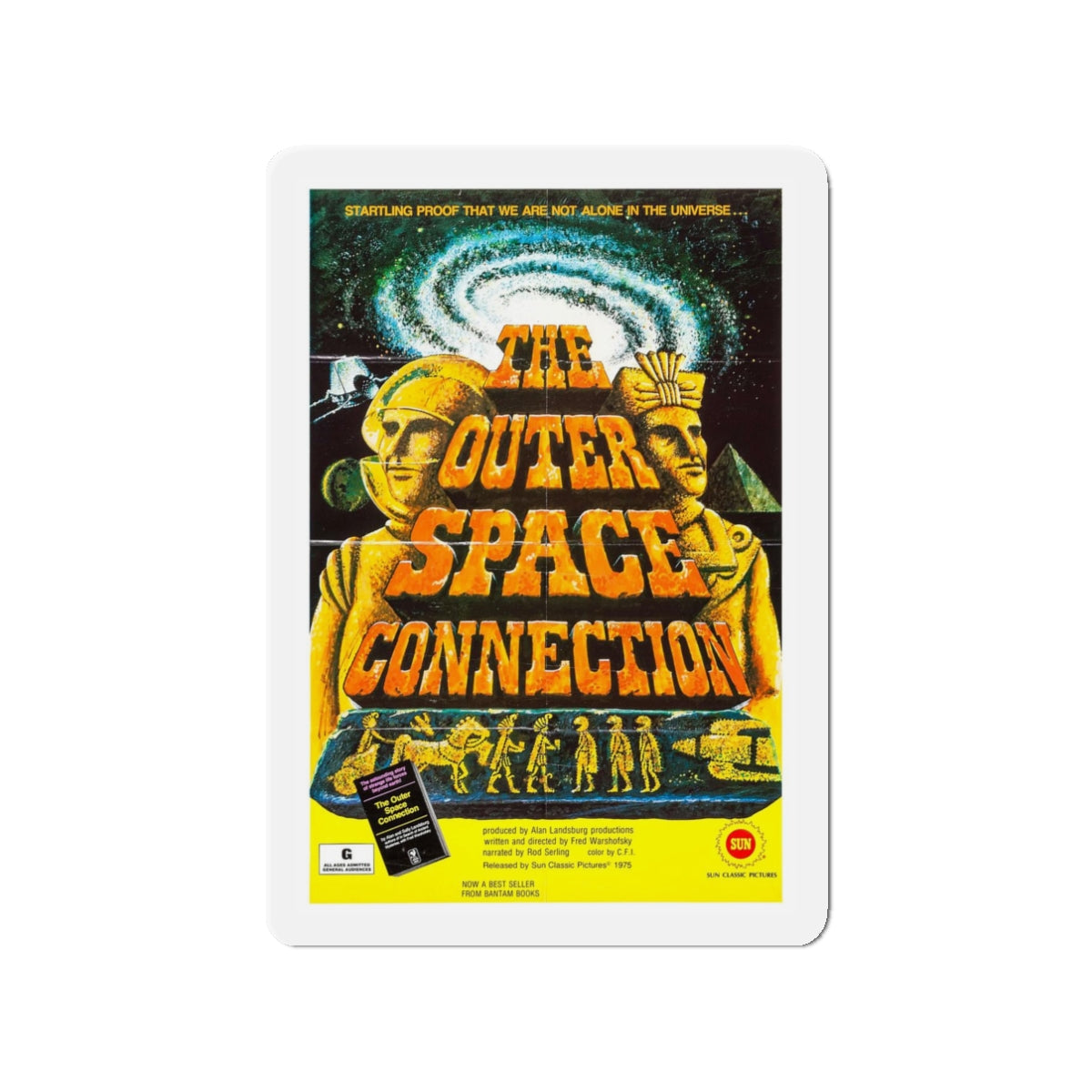 THE OUTER SPACE CONNECTION 1975 Movie Poster - Refrigerator Magnet-3" x 3"-The Sticker Space