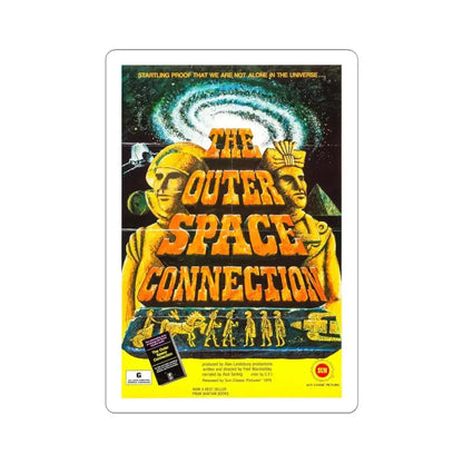 THE OUTER SPACE CONNECTION 1975 Movie Poster - STICKER Vinyl Kiss-Cut Decal 4 Inch White - The Sticker Space