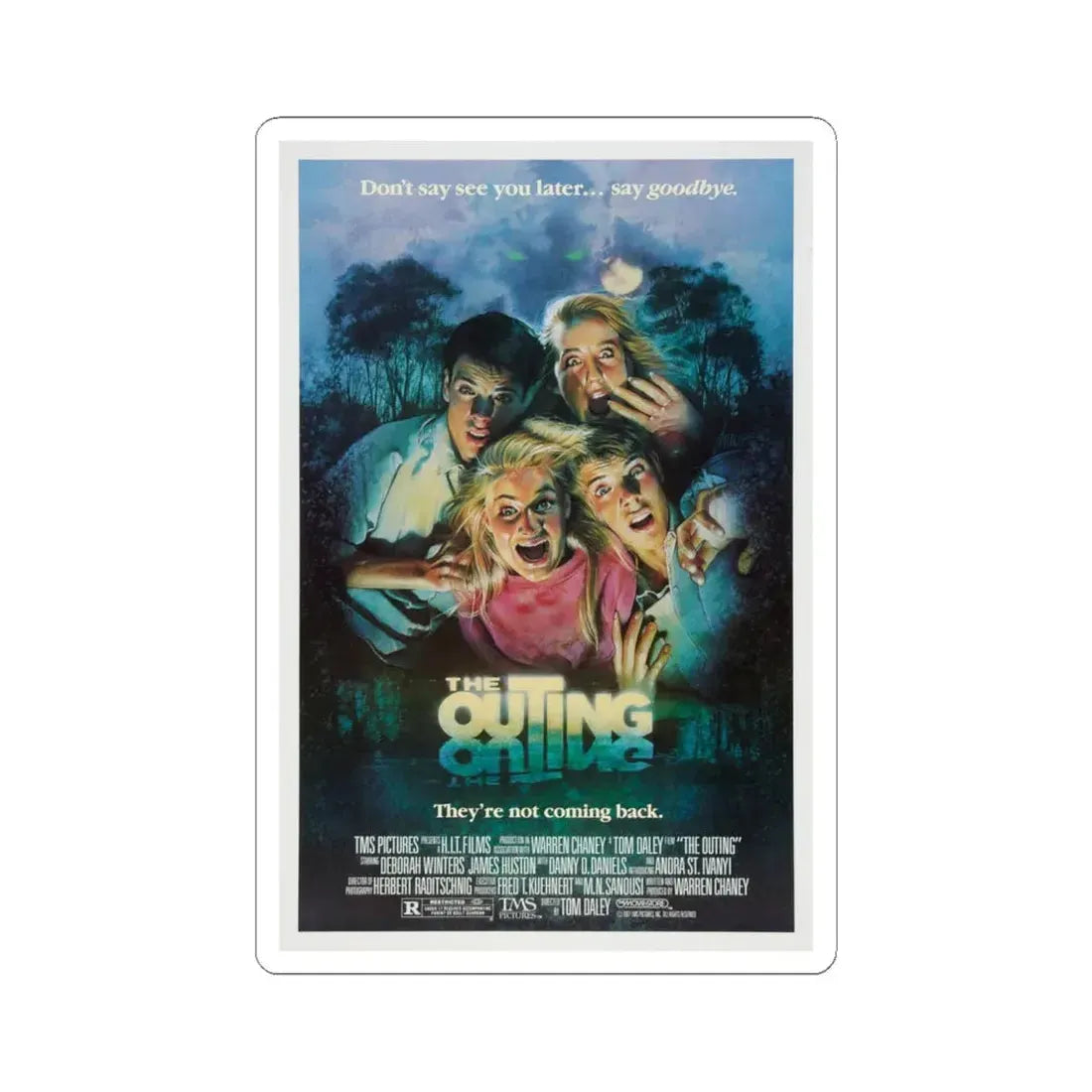 The Outing 1987 Movie Poster - STICKER Vinyl Kiss-Cut Decal 6 Inch White - The Sticker Space