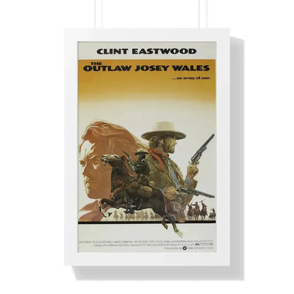 THE OUTLAW JOSEY WALES 1976 - Framed Movie Poster 16″ x 24″ White - The Sticker Space