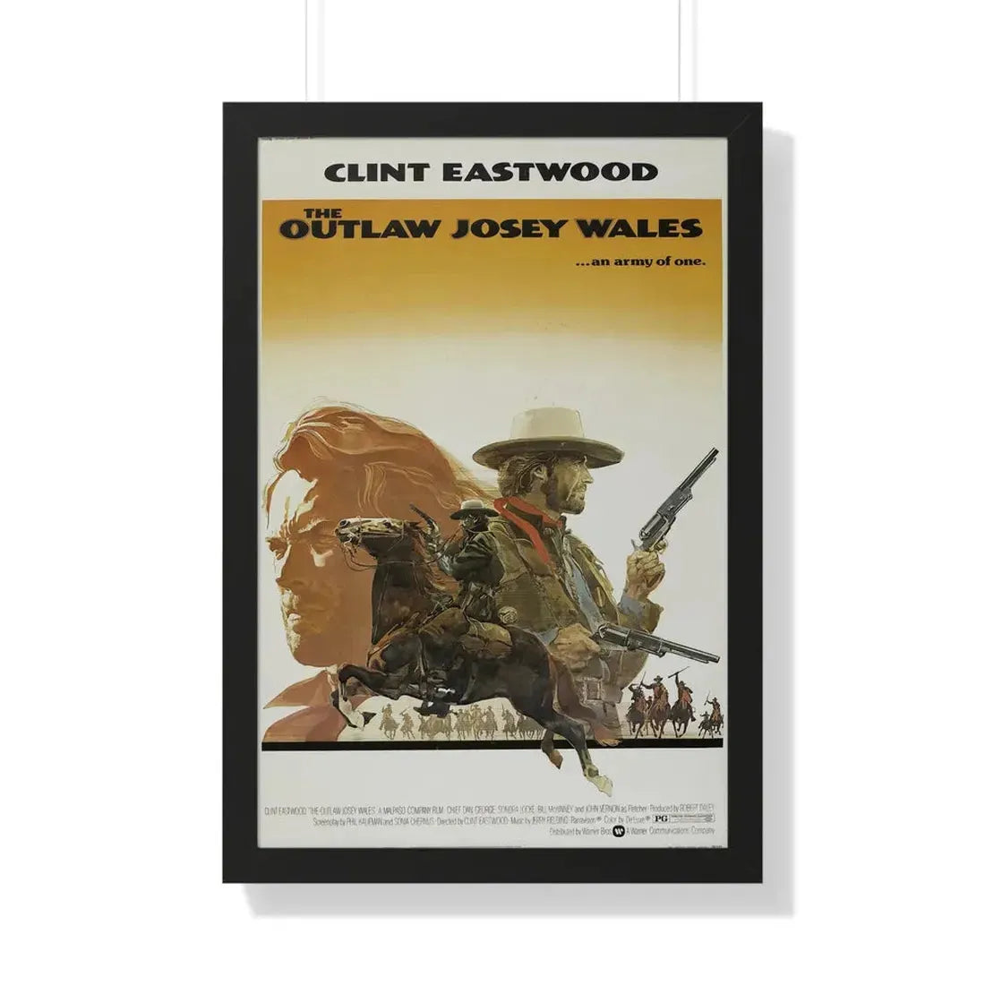 THE OUTLAW JOSEY WALES 1976 - Framed Movie Poster 20" x 30" Black - The Sticker Space