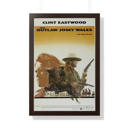 THE OUTLAW JOSEY WALES 1976 - Framed Movie Poster 20" x 30" Walnut - The Sticker Space