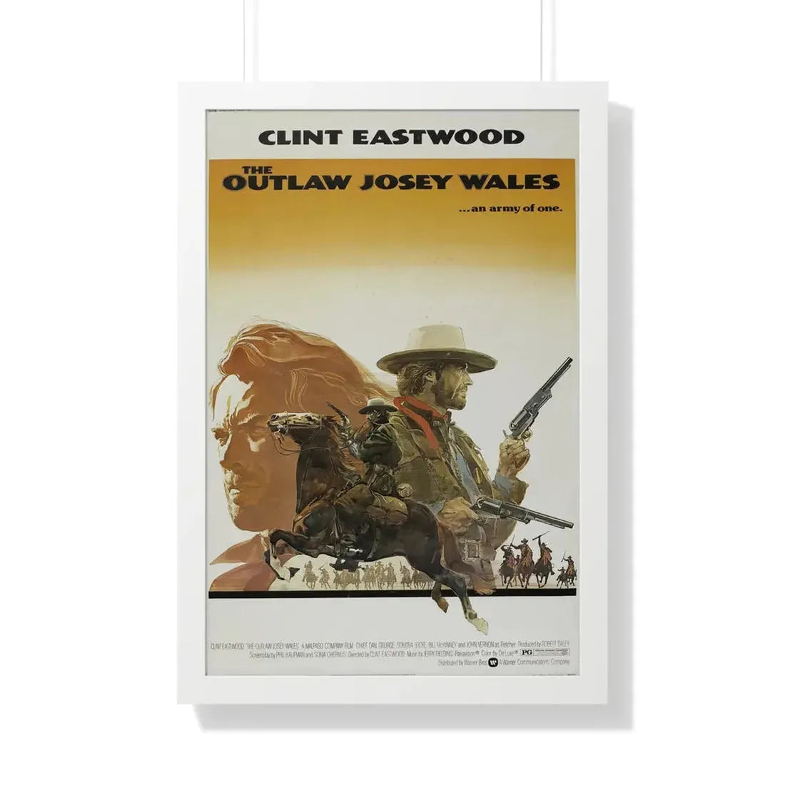 THE OUTLAW JOSEY WALES 1976 - Framed Movie Poster 20" x 30" White - The Sticker Space