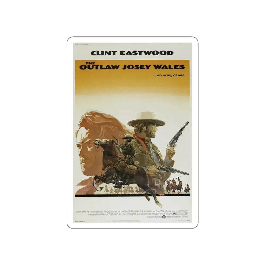 THE OUTLAW JOSEY WALES 1976 Movie Poster STICKER Vinyl Die-Cut Decal 3 Inch - The Sticker Space