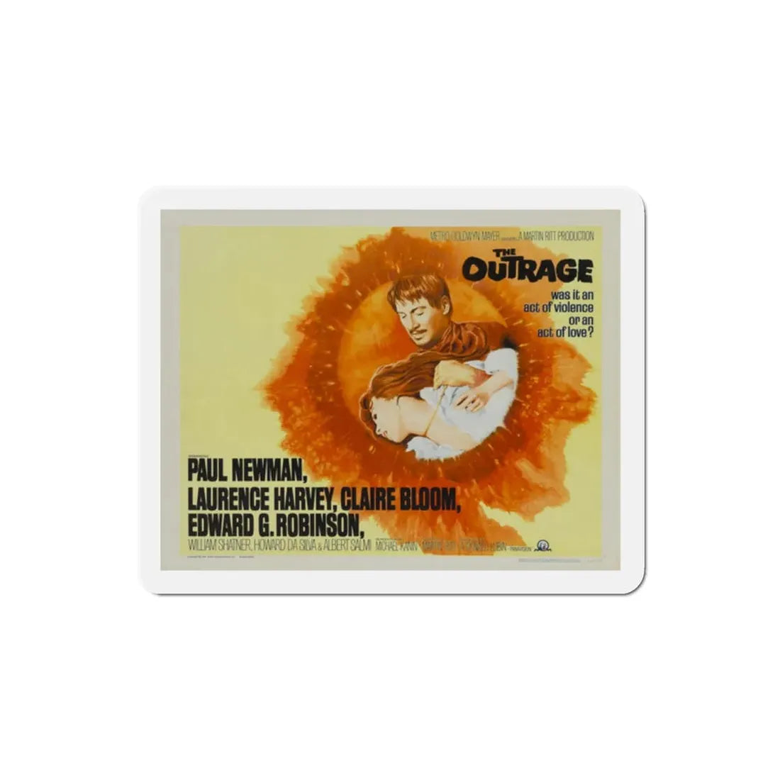 The Outrage 1964 Movie Poster Refrigerator Magnet 2 Inch - The Sticker Space