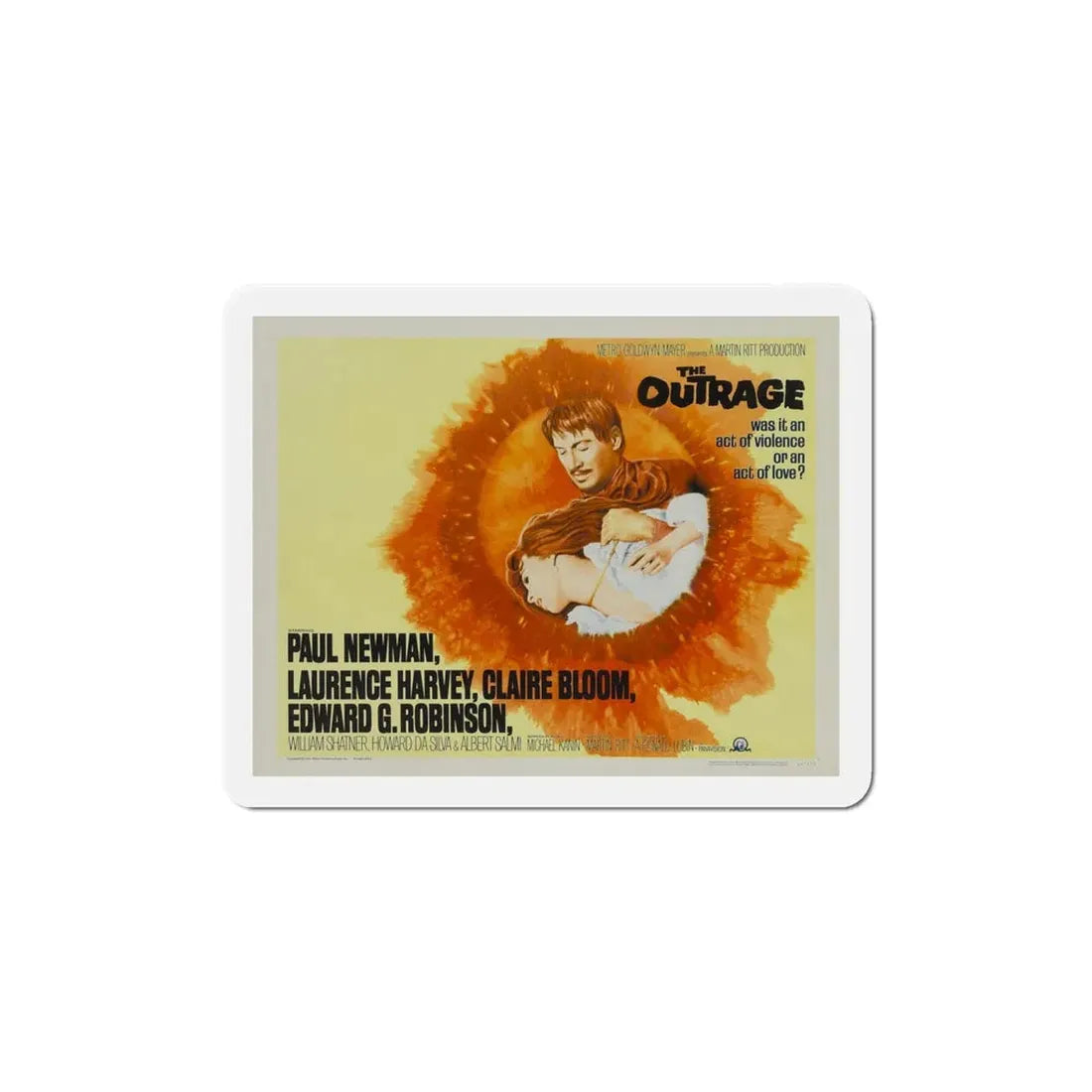 The Outrage 1964 Movie Poster Refrigerator Magnet 5 Inch - The Sticker Space