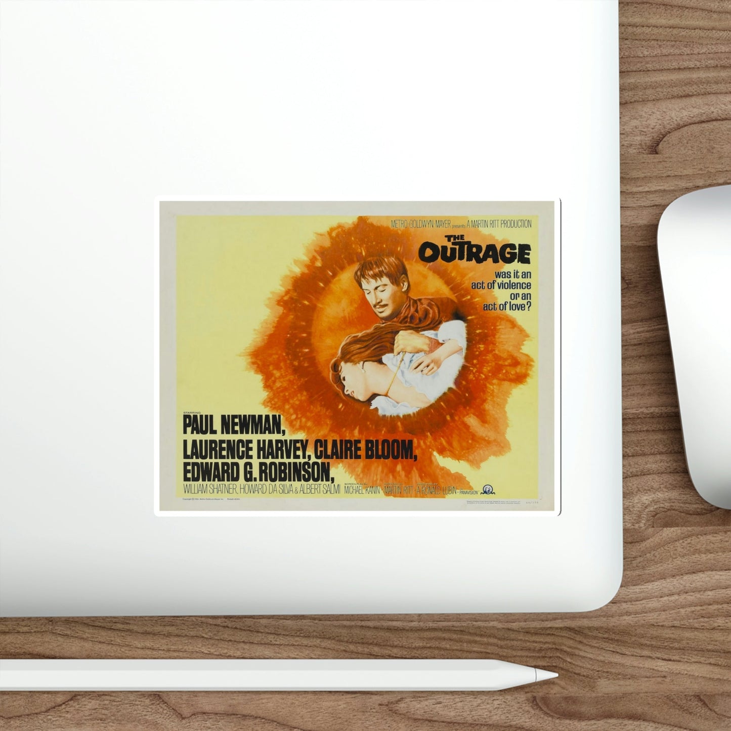 The Outrage 1964 Movie Poster STICKER Vinyl Die-Cut Decal-The Sticker Space