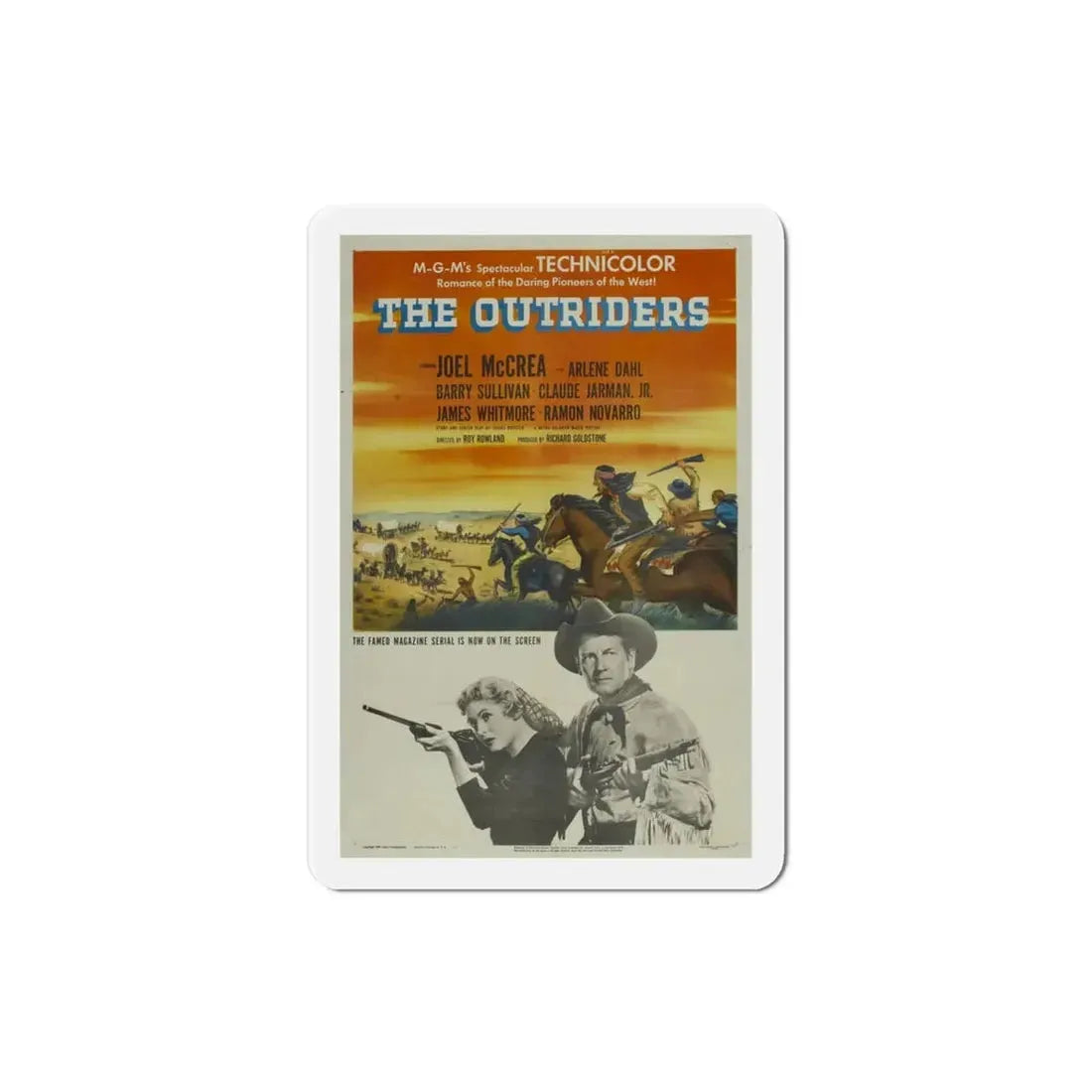 The Outriders 1950 Movie Poster Refrigerator Magnet 3 Inch - The Sticker Space