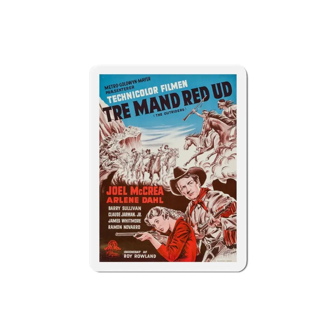 The Outriders 1950 v2 Movie Poster Refrigerator Magnet 4 Inch - The Sticker Space