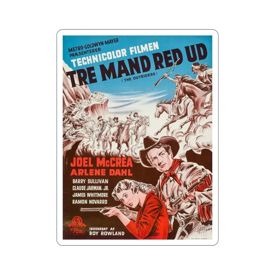 The Outriders 1950 v2 Movie Poster STICKER Vinyl Die-Cut Decal 6 Inch - The Sticker Space