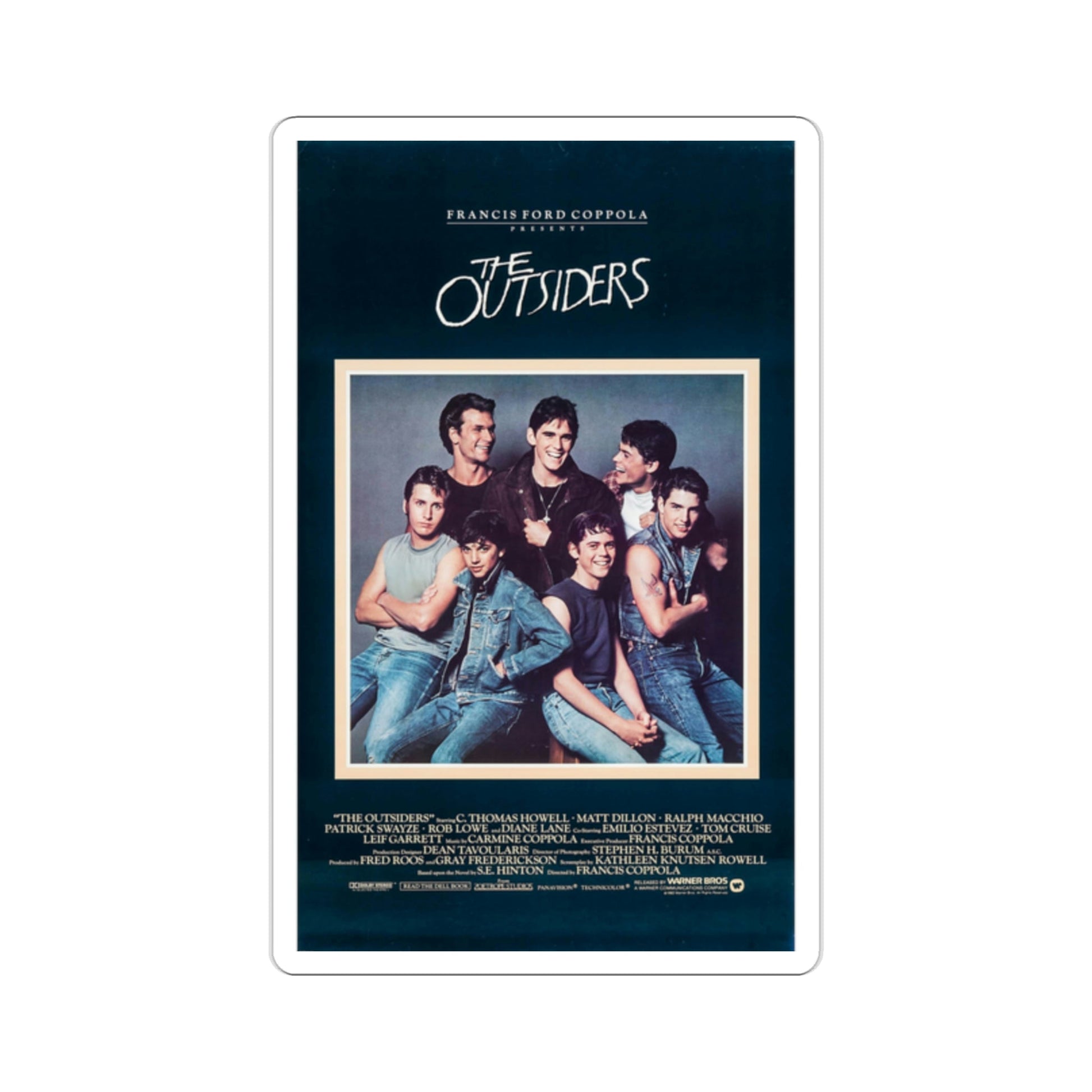 The Outsiders 1983 Movie Poster STICKER Vinyl Die-Cut Decal-2 Inch-The Sticker Space