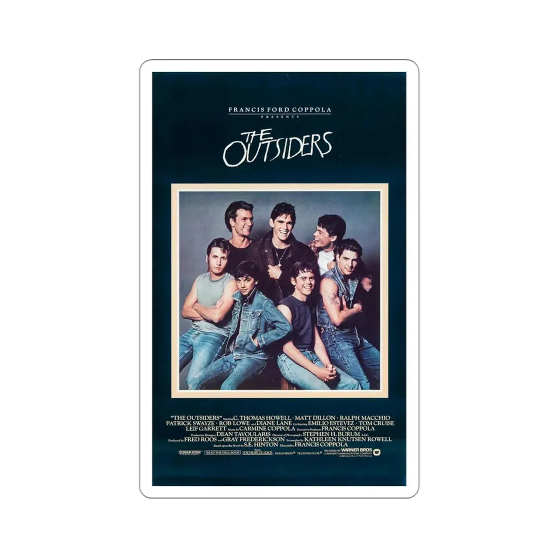 The Outsiders 1983 Movie Poster STICKER Vinyl Die-Cut Decal 3 Inch - The Sticker Space
