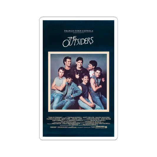 The Outsiders 1983 Movie Poster - STICKER Vinyl Kiss-Cut Decal 2 Inch White - The Sticker Space