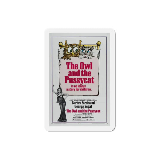 The Owl and the Pussycat 1970 Movie Poster Refrigerator Magnet 2 Inch - The Sticker Space