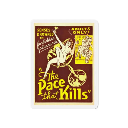 THE PACE THAT KILLS (COCAINE) 1935 Movie Poster - Refrigerator Magnet 6 Inch Die-Cut - The Sticker Space