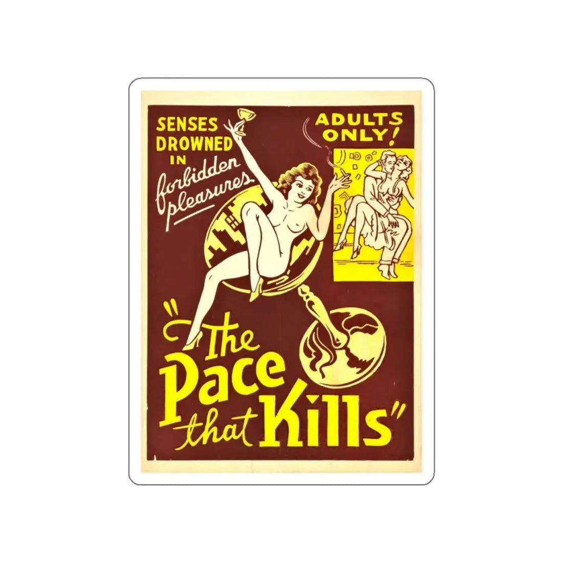 THE PACE THAT KILLS (COCAINE) 1935 Movie Poster STICKER Vinyl Die-Cut Decal 6 Inch - The Sticker Space