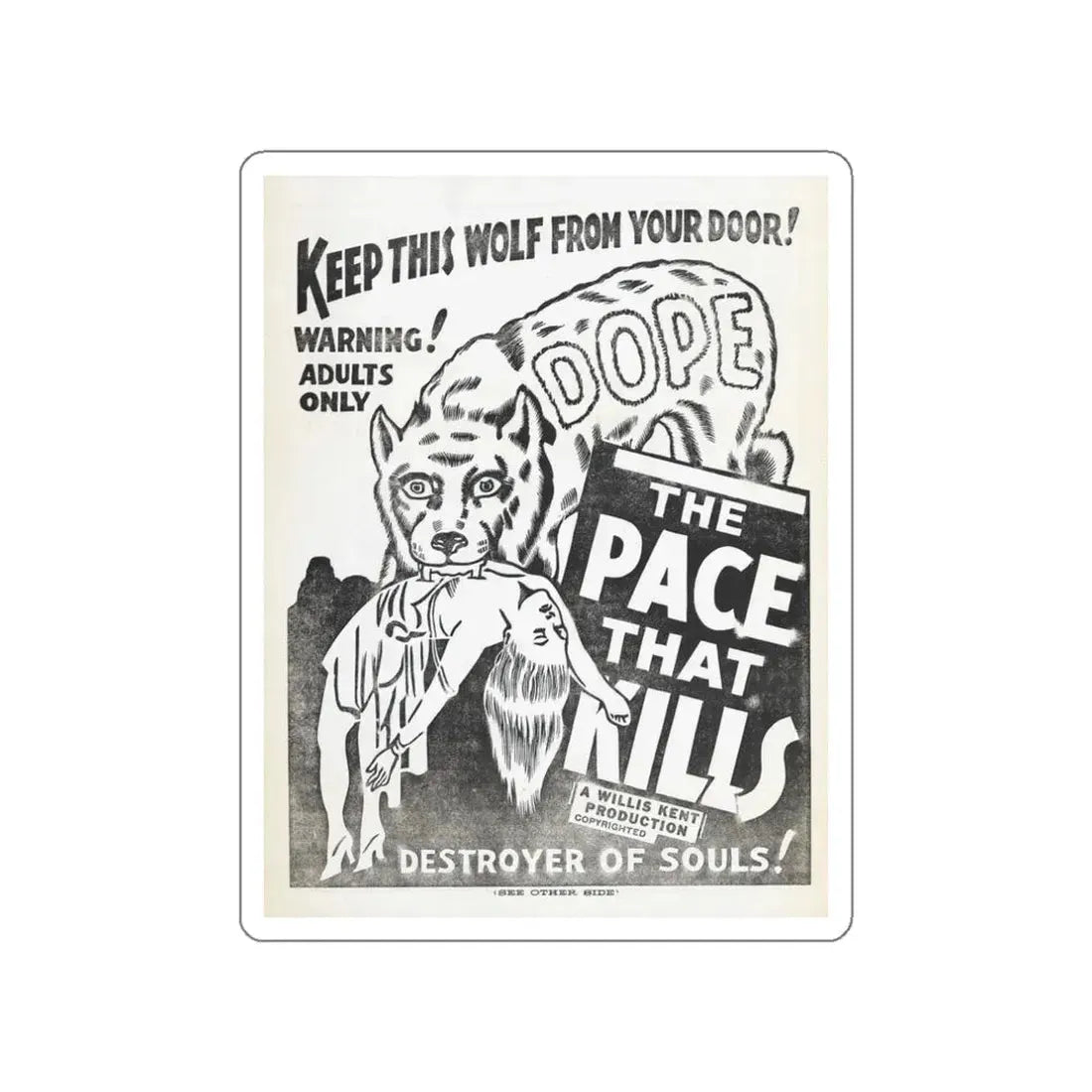 THE PACE THAT KILLS (COCAINE) 2 1935 Movie Poster STICKER Vinyl Die-Cut Decal 3 Inch - The Sticker Space