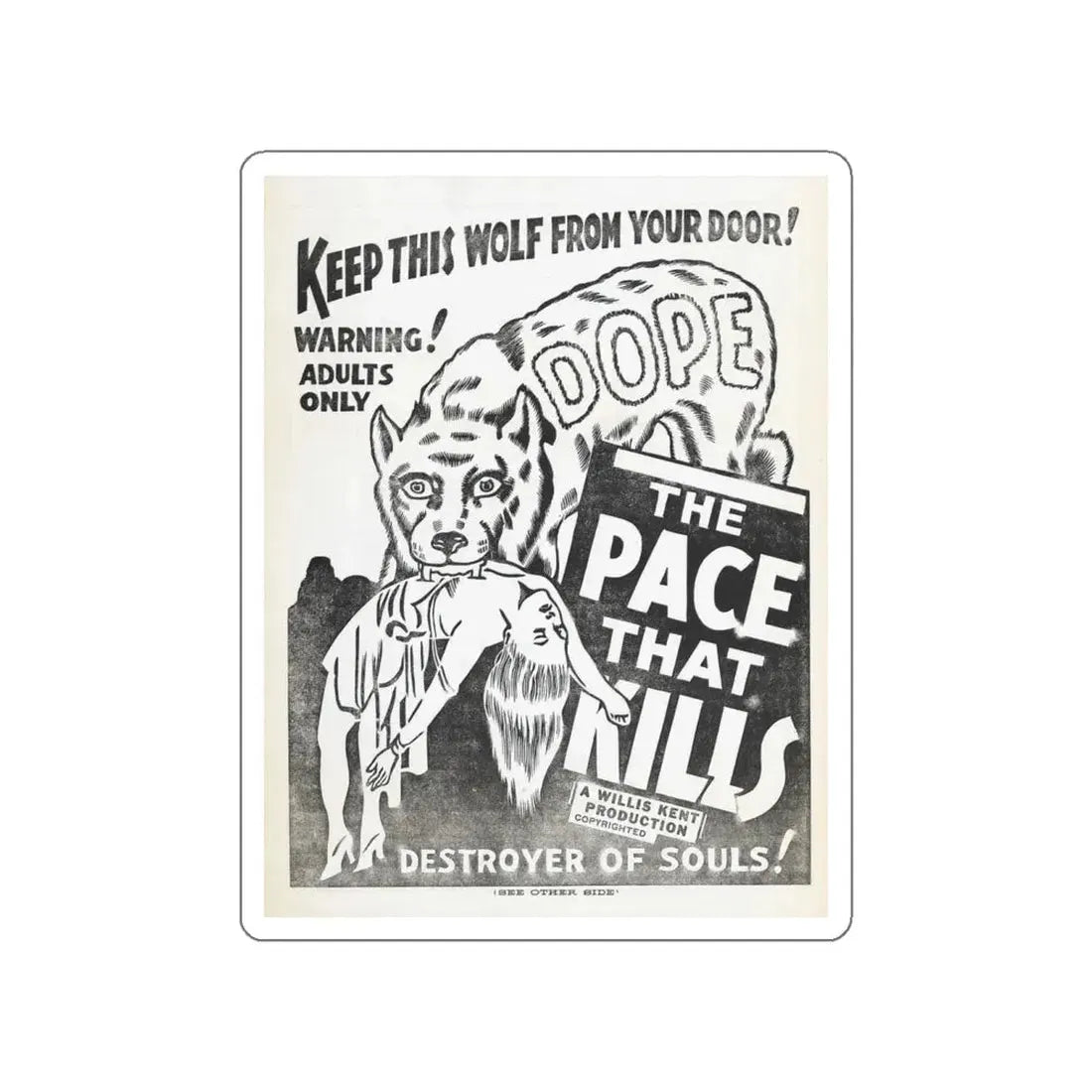 THE PACE THAT KILLS (COCAINE) 2 1935 Movie Poster STICKER Vinyl Die-Cut Decal 4 Inch - The Sticker Space