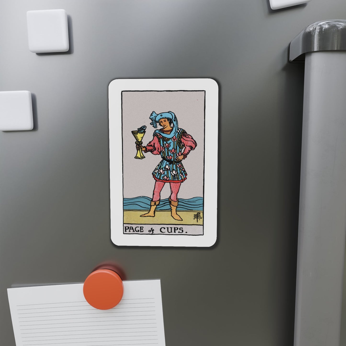 The Page of Cups (Tarot Card) Die-Cut Magnet-The Sticker Space