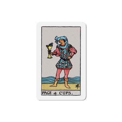 The Page of Cups (Tarot Card) Die-Cut Magnet-4 Inch-The Sticker Space