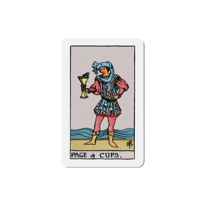 The Page of Cups (Tarot Card) Die-Cut Magnet-5 Inch-The Sticker Space