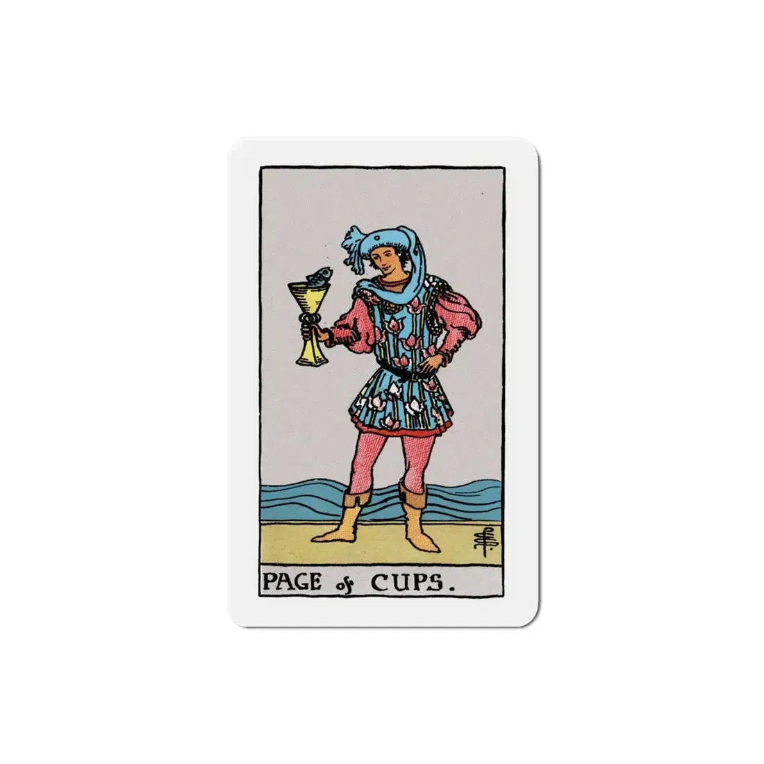 The Page of Cups (Tarot Card) Refrigerator Magnet 4 Inch - The Sticker Space