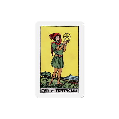 The Page of Pentacles (Tarot Card) Die-Cut Magnet-4 Inch-The Sticker Space