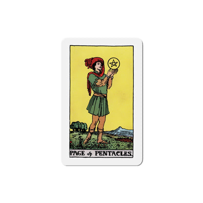 The Page of Pentacles (Tarot Card) Die-Cut Magnet-5 Inch-The Sticker Space