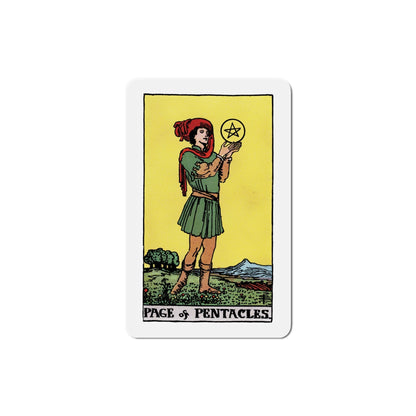 The Page of Pentacles (Tarot Card) Die-Cut Magnet-6 Inch-The Sticker Space