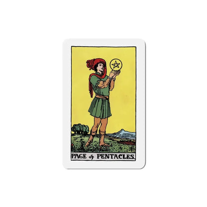 The Page of Pentacles (Tarot Card) Refrigerator Magnet 5 Inch - The Sticker Space