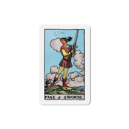 The Page of Swords (Tarot Card) Refrigerator Magnet 6 Inch - The Sticker Space