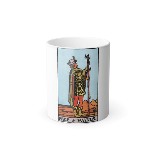 The Page of Wands (Tarot Card) Color Changing Mug 11oz-11oz-The Sticker Space