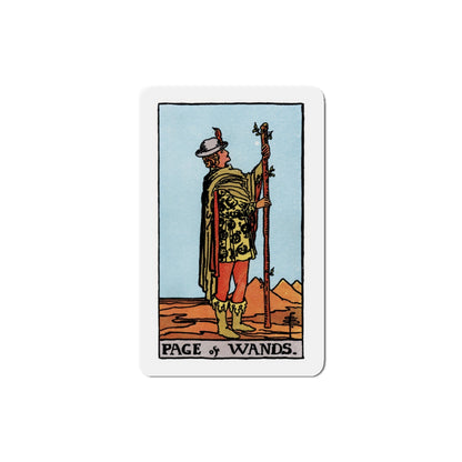 The Page of Wands (Tarot Card) Die-Cut Magnet-5" x 5"-The Sticker Space