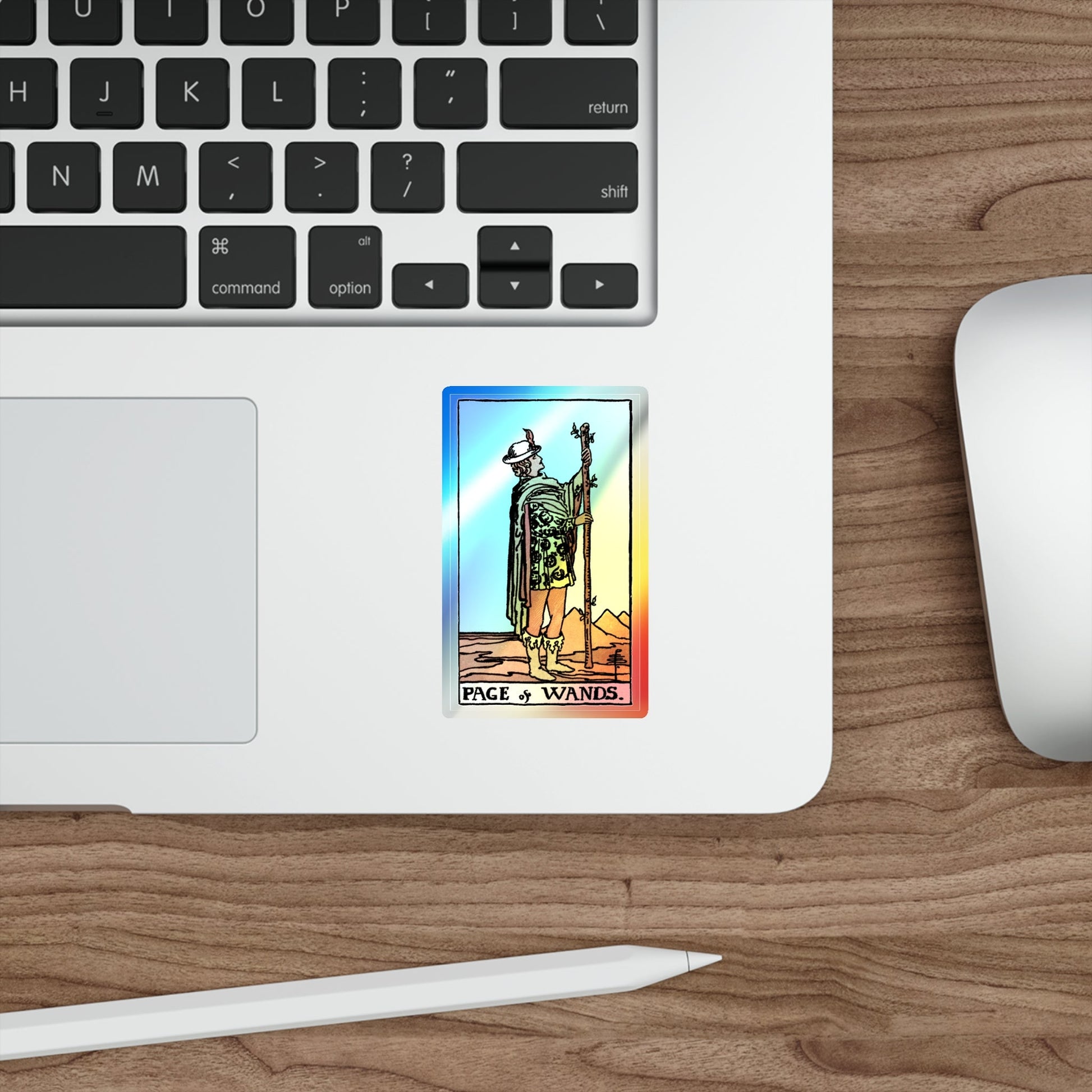 The Page of Wands (Tarot Card) Holographic STICKER Die-Cut Vinyl Decal-The Sticker Space