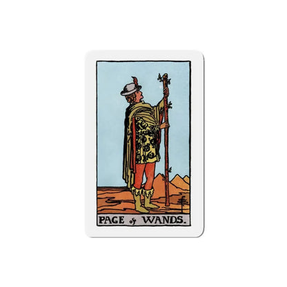 The Page of Wands (Tarot Card) Refrigerator Magnet 3 Inch - The Sticker Space